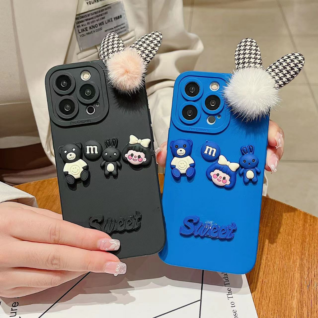 CASE BUNNY SWEET POMPOM OPPO/REALME