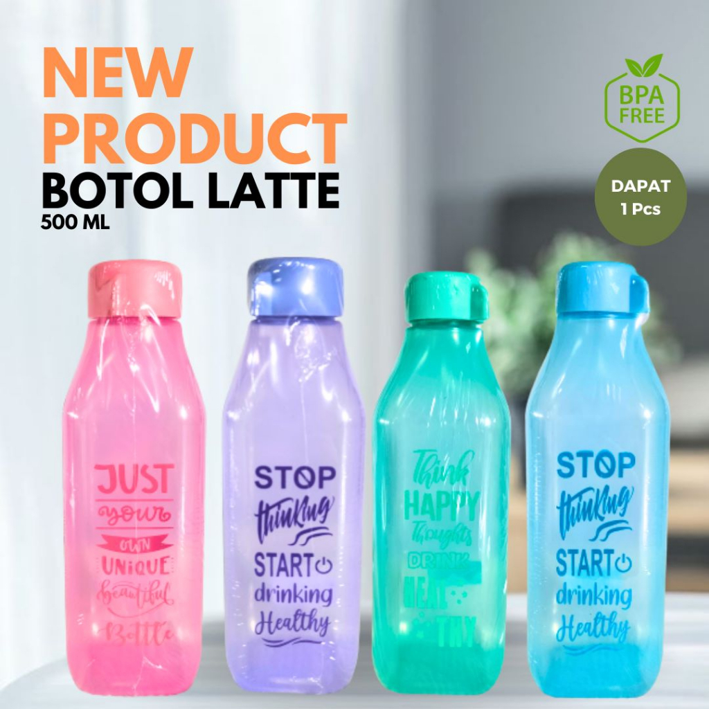 (DL) HARGA SATUAN BOTOL AIR MINUM LATTE 500ML / SOUVERNIR ULANG TAHUN