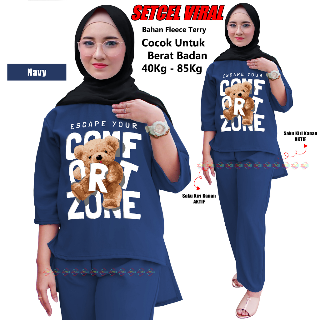 [COD] RRgemilang - Pakaian Setelan Muslim Wanita Setcel Viral Slebew Bahan Crinkle