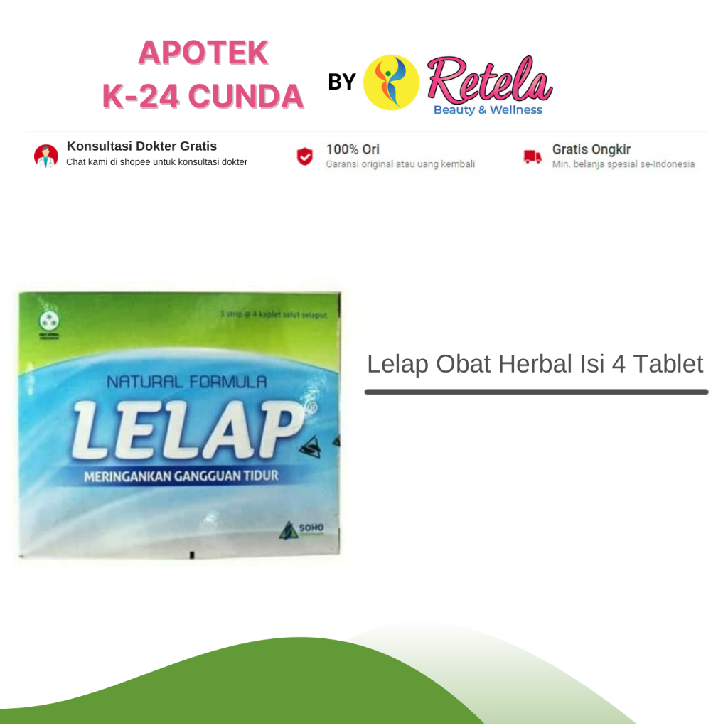 Lelap Obat Herbal Isi 4 Tablet
