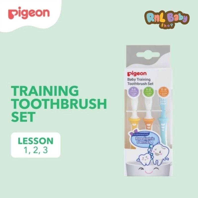 Pigeon Training Training Toothbrush Lesson 123 Set Mix