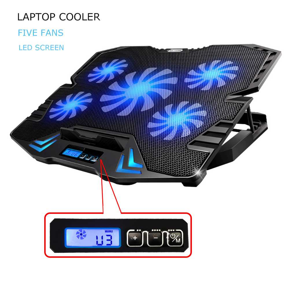 COOLING PAD LAPTOP KIPAS NOTEBOOK GAMING 5 KIPAS NAJU K5 ICE FAN 5 FAN