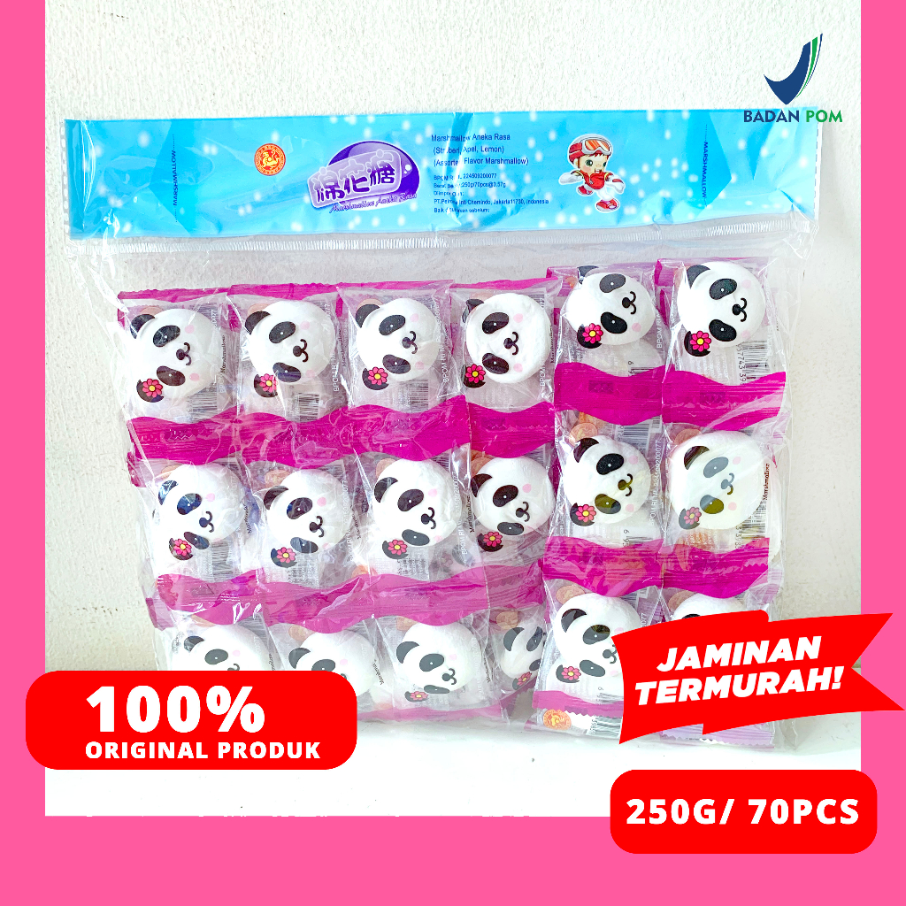 

RB Marshmallow Panda / Hello Kitty/Bunny Aneka Rasa 250G / 70Pcs Chen Liang Ji