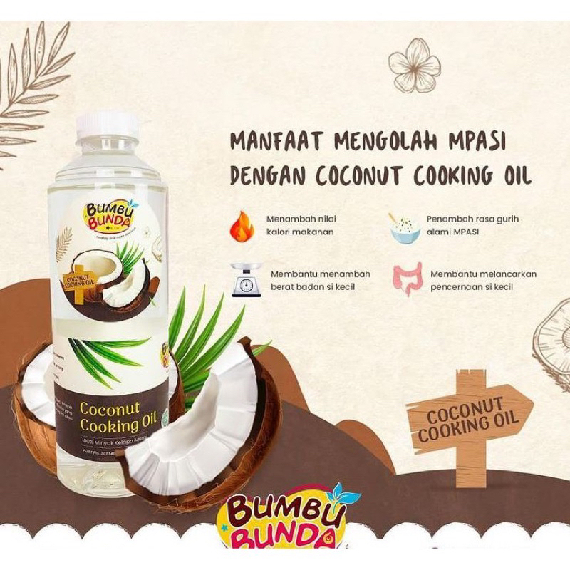 Bumbu Bunda Elia Coconut Cooking Oil 500 ml Minyak Mpasi