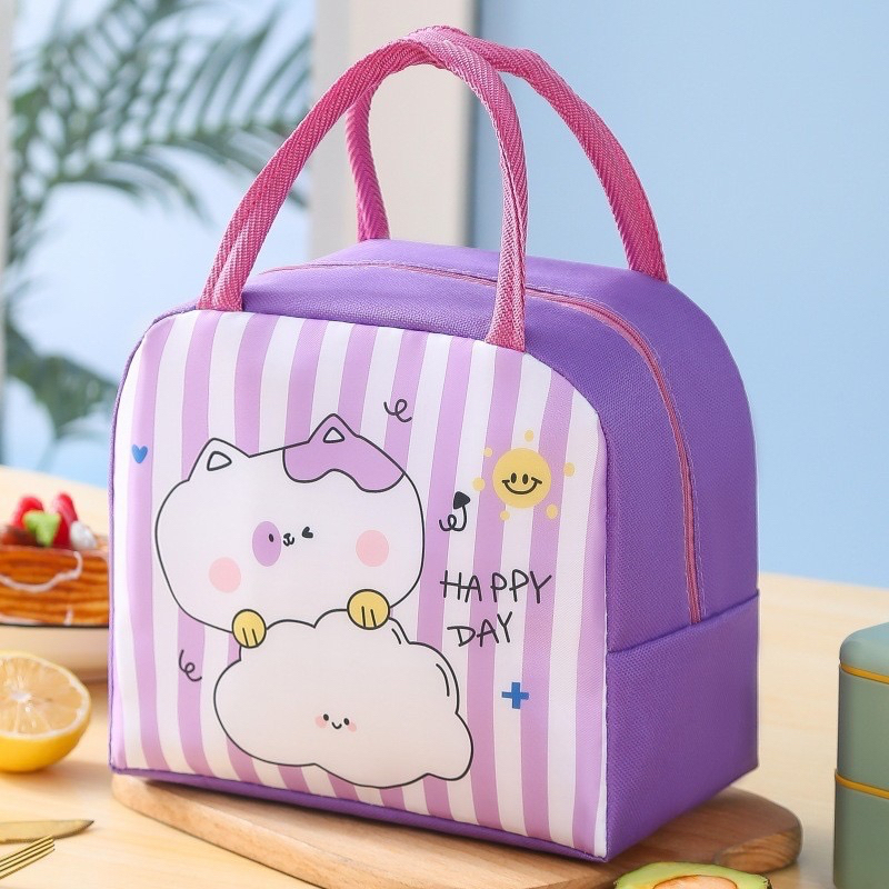 BS574 Tas Bekal Makanan Anak / Lunch Bag / Cooler Bag Box Makanan Aluminium / Tas Makan Anak Dewasa