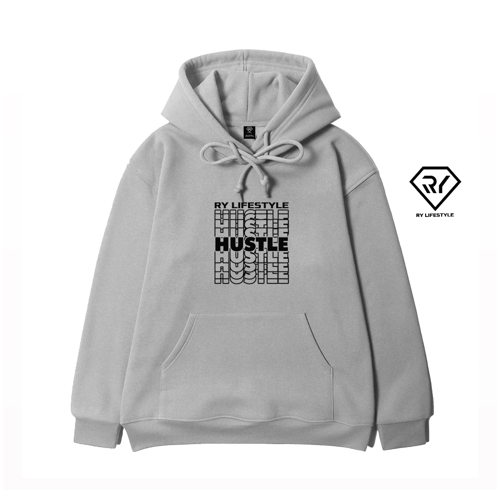 Ry Lifestyle Hoodie Shirt Ry Hustle Hitam Simpel Hoodie Shirt Hustle