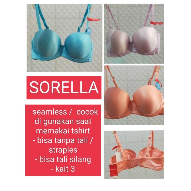 sorella bra setengah cup