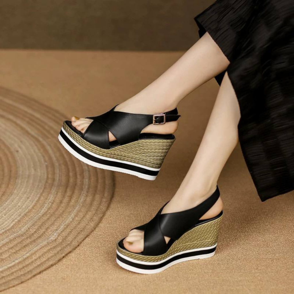 0020 Wedges Heels Wanita Import Sandal Hak Tinggi