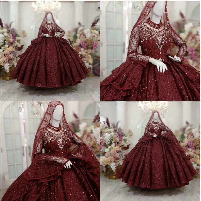 GAUN PENGANTIN BARBIE MEWAH BEREKOR//GAUN WEDDING 3 IN 1 PREMIUM MODERN//BAJU PENGANTIN