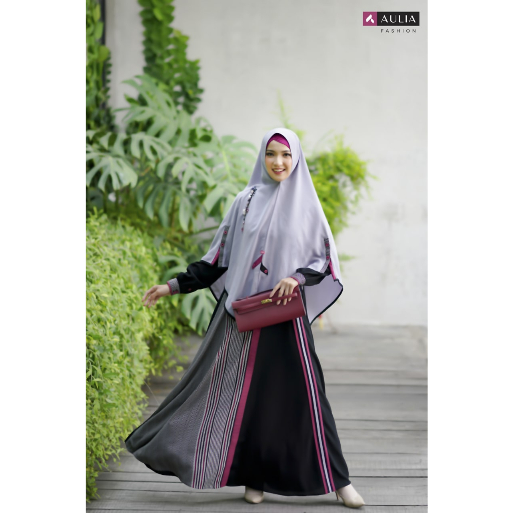 AULIA FASHION SET GAMIS SULTAN 8 JETBLACK (PRELOVED)