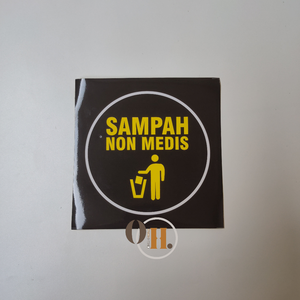 

Stiker Sampah Non Medis - Stiker Label Sampah Non Medis - Stiker chromo