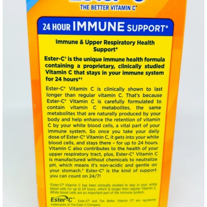 Ester-C Vitamin C 1000 mg 120 Vegetarian Caps Immune Lasts Longer