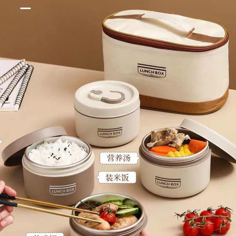 Lunch box set rantang stainless steel 304 kotak makan susun Japanese style