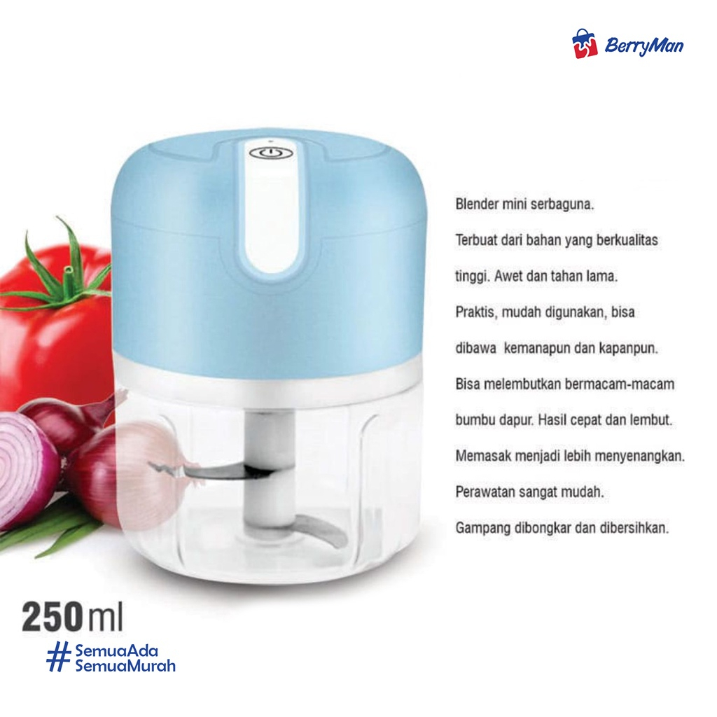 Mini Chopper blender penghalus penggiling cincang bumbu dapur portable electrik