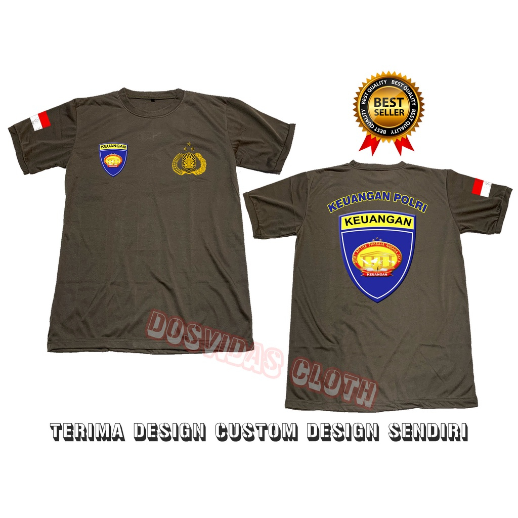 Kaos Dalam / Kaos Dalaman Baju Dinas Polisi Berkualitas KEUANGAN POLRI (WARNA COKLAT) TERBARU
