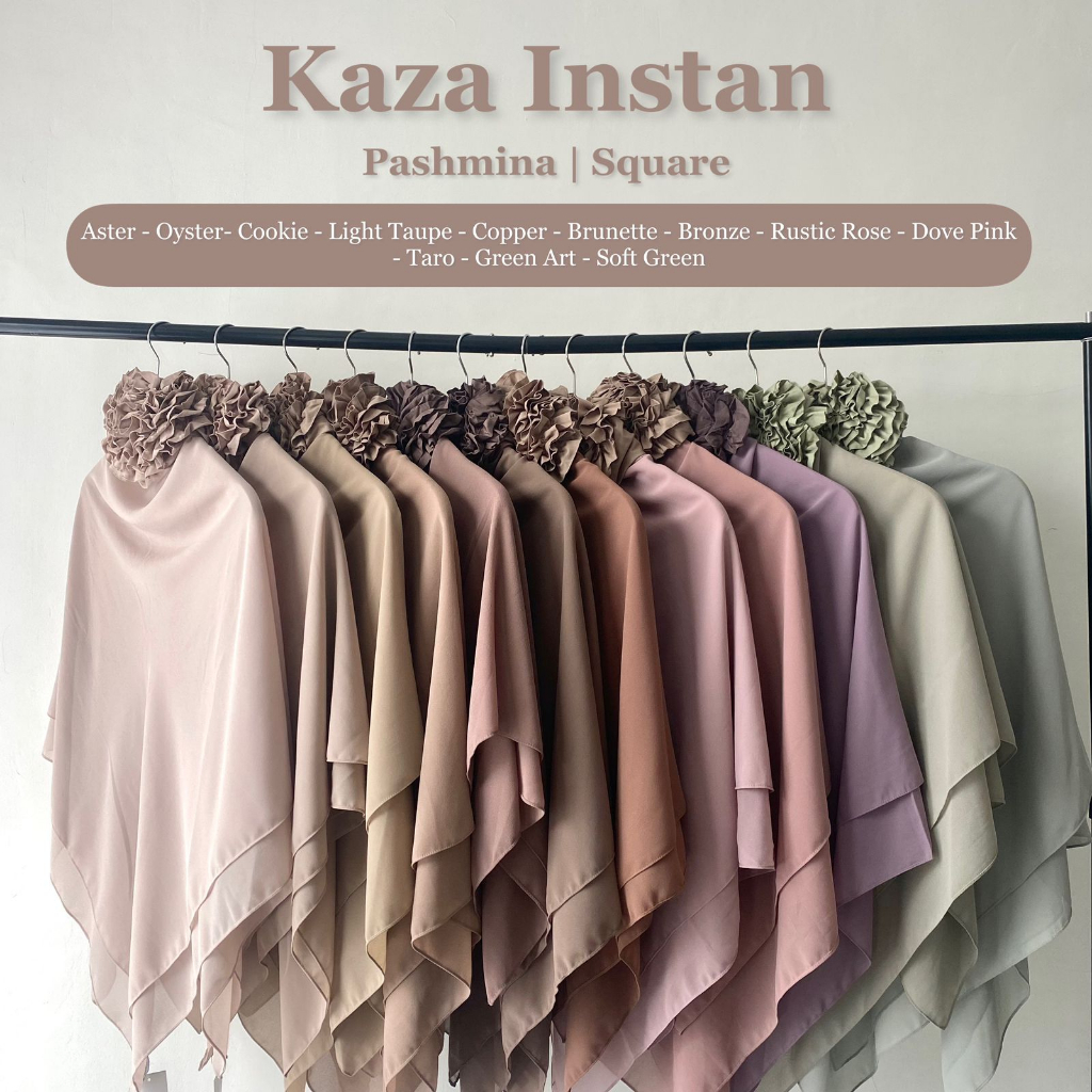 Kaza Instant | Pashmina &amp; Segiempat Instan Plus Inner Cepol by Yeppushop
