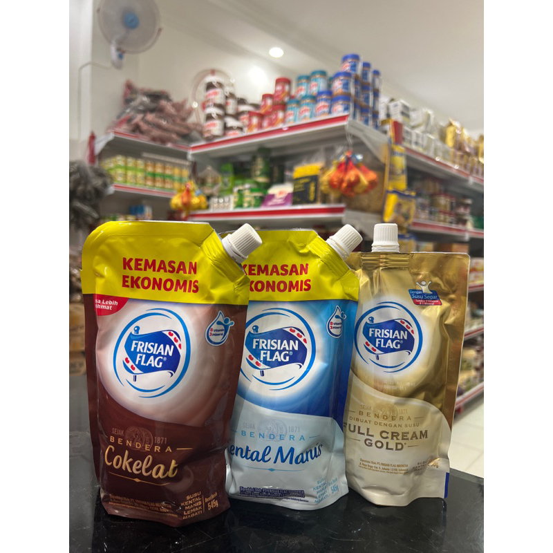 

Frisian Flag Pouch Cokelat&Putih (545g) Gold (280g)