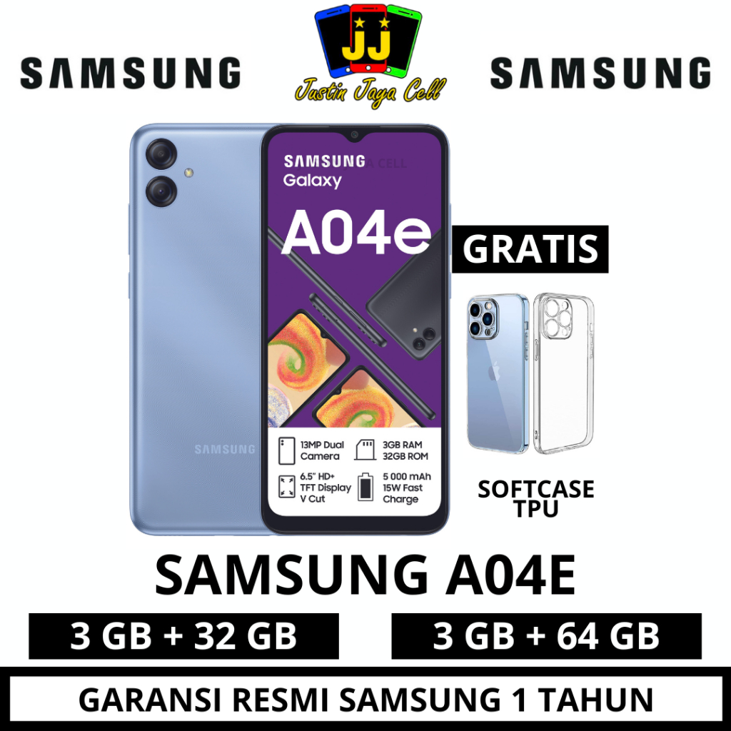 Samsung A04 4/64 &amp; A04E 3/32 &amp; A04E 3/64 Garansi Resmi Samsung SEIN 1 Tahun