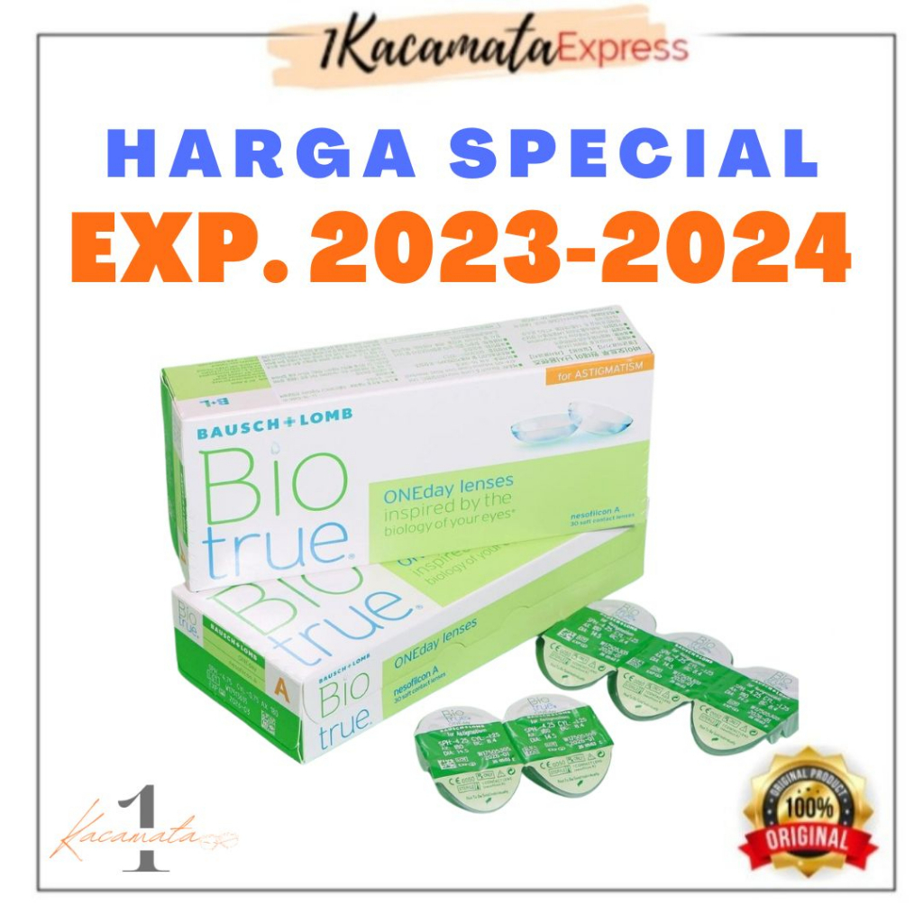 HARGA SPECIAL BIO TRUE SOFTLENS BENING 1 DAY HARIAN BAUSCH AND LOMB