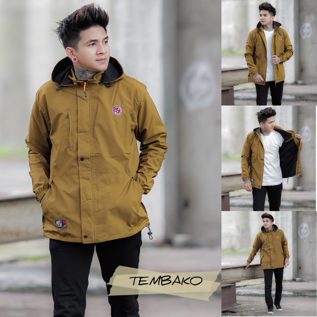 JAKET PARKA SIMPLE GOLD / TEMBAKO - JAKET PARKA OUTDOOR - JAKET GUNUNG SIMPLE - JAKET PARKA PARASUT 