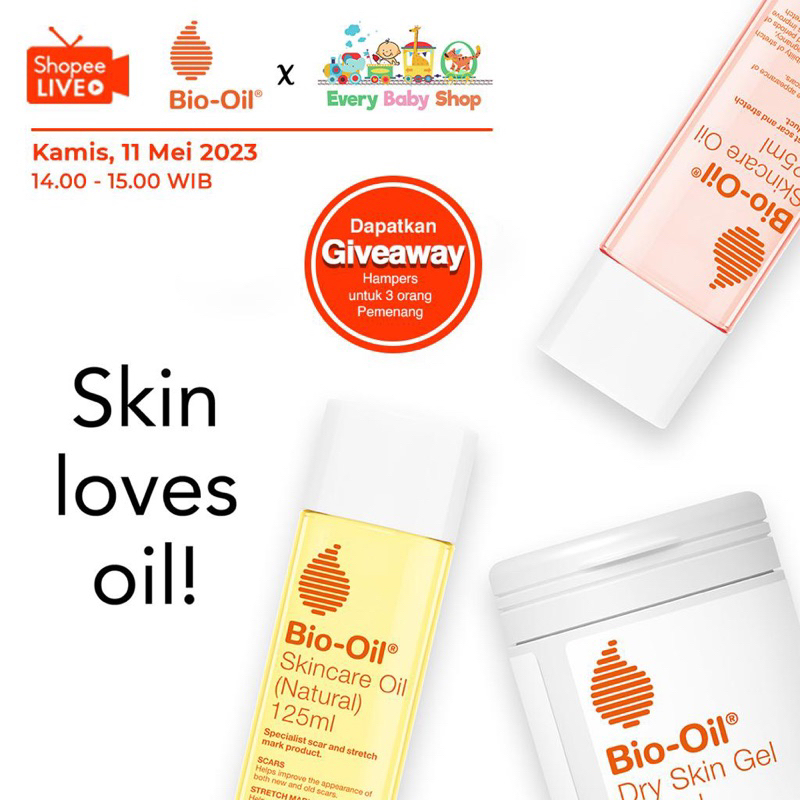 [ORI 100%] BIO OIL Penghilang Bekas Luka Scar Strechmark Selulit - Natural Skincare Oil / Dry Skin Gel BPOM