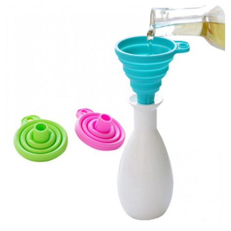 Corong Minyak dan Air Lipat Silikon Serbaguna