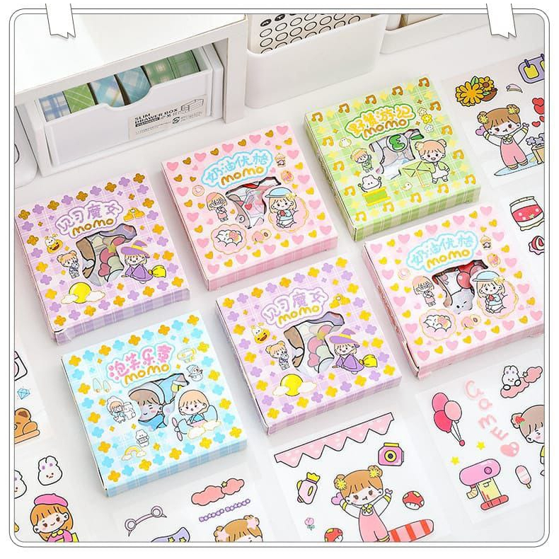 

Pretty Sticker Momo / Sticker Momo 2D / Sticker lucu kartun