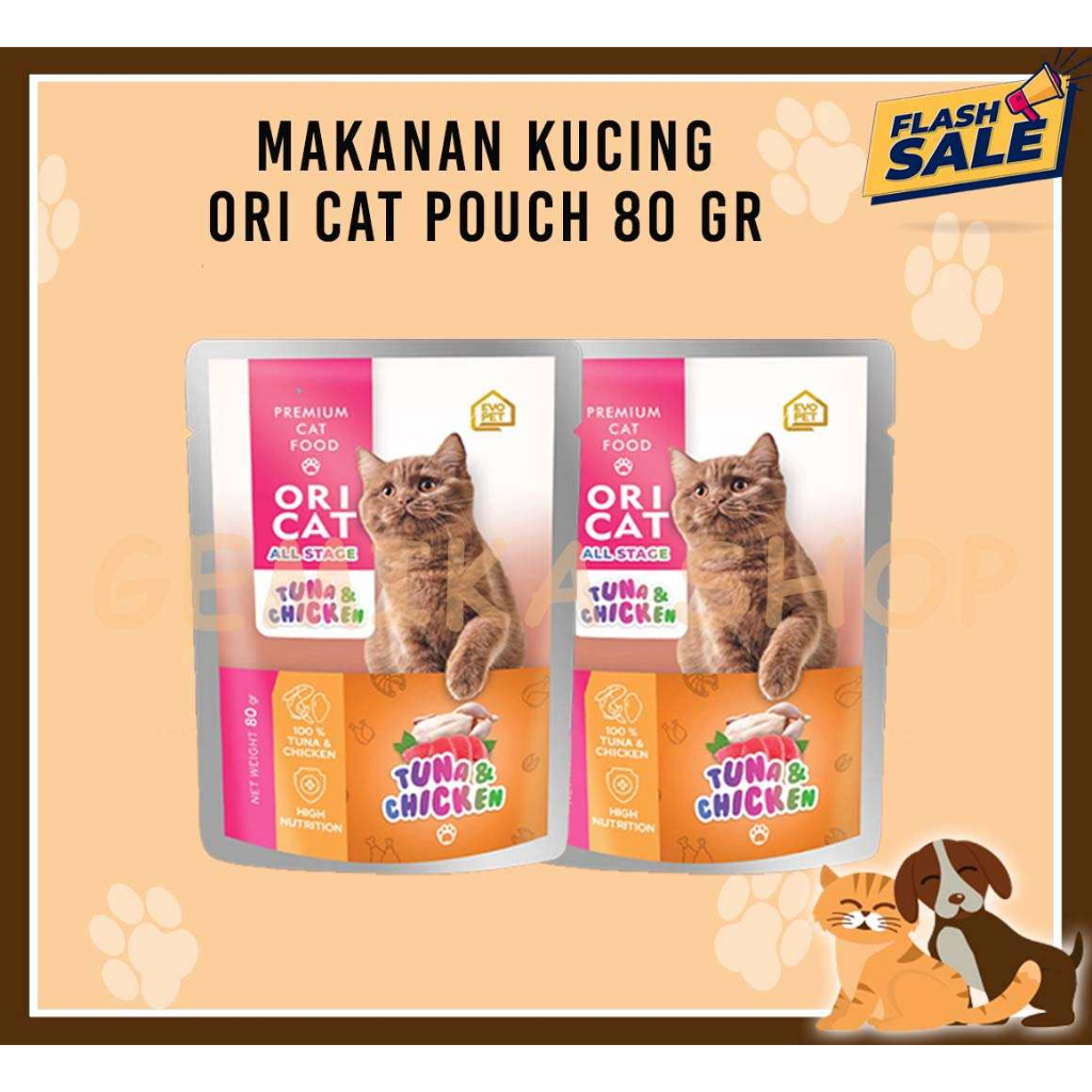 ORI CAT POUCH 80GR - MAKANAN KUCING POUCH BASAH