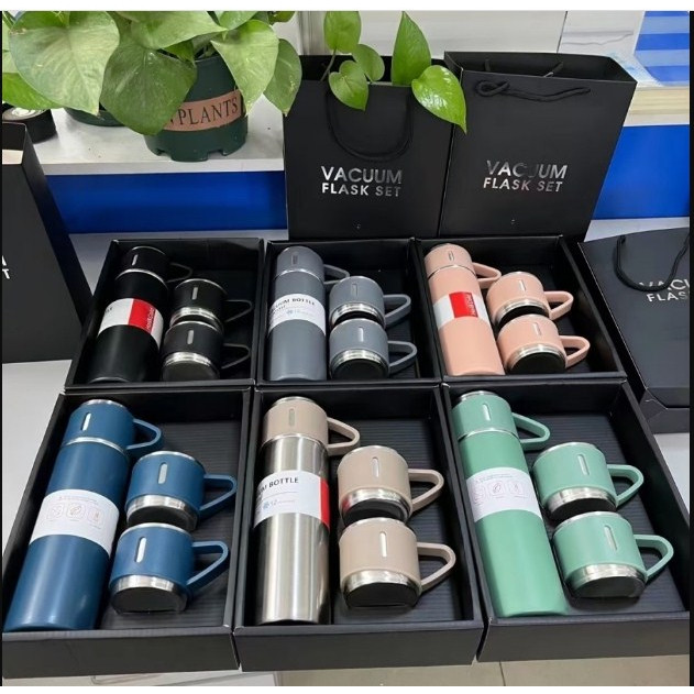 Termos air panas dan dingin lengkap dengan 2 buah cangkir model termos sultan kapasitas 500 ml