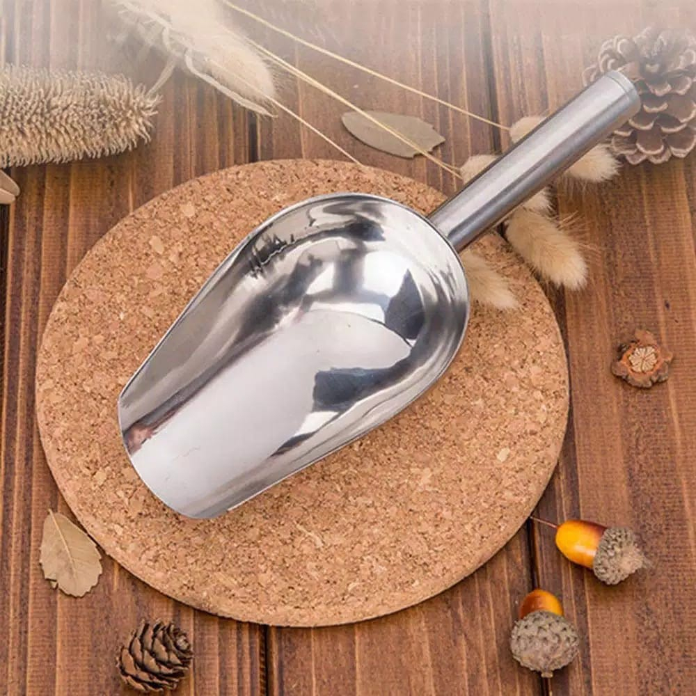 (PDW) Sendok Es Batu Stainless / Serokan Kopi Ice Scoop medium 12 inch