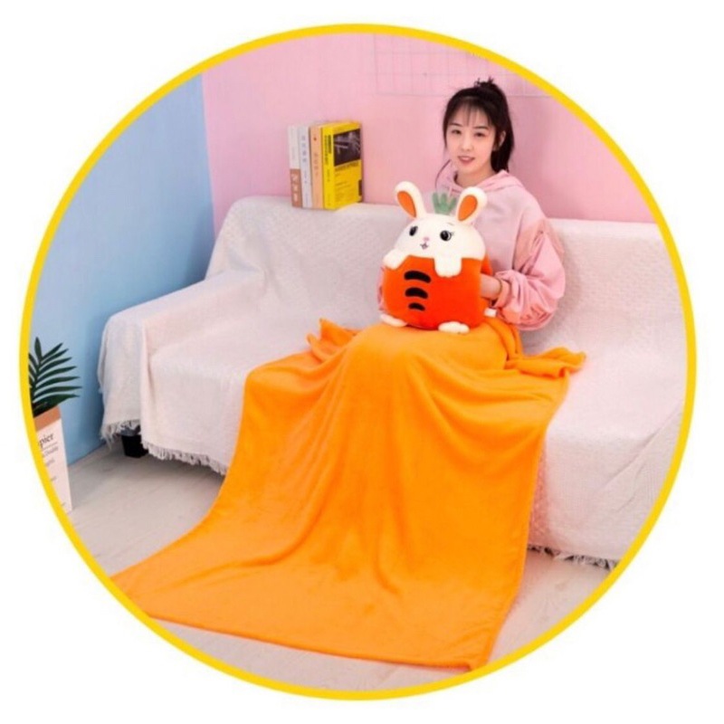 Boneka Bantal selimut Flufy Import Boneka selimut 2in1