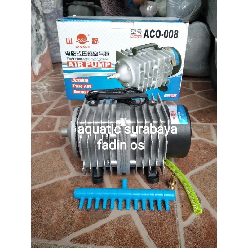 Yamano ACO 008 Aerator Udara Air Pump Mesin Gelombang Udara Kolam Aquarium