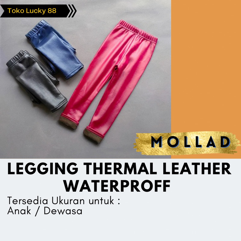 IMPORT MOLLAD Legging Leather Kids Celana Legging Kulit Thermal Bulu Anak