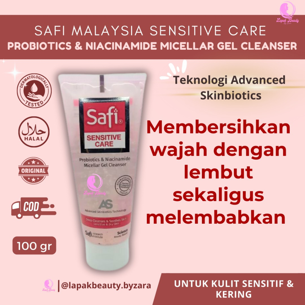 Safi Gel Cleanser Pembersih Wajah Sensitif Berminyak Skincare Kulit Sensitif dan Berminyak Sabun Cuc