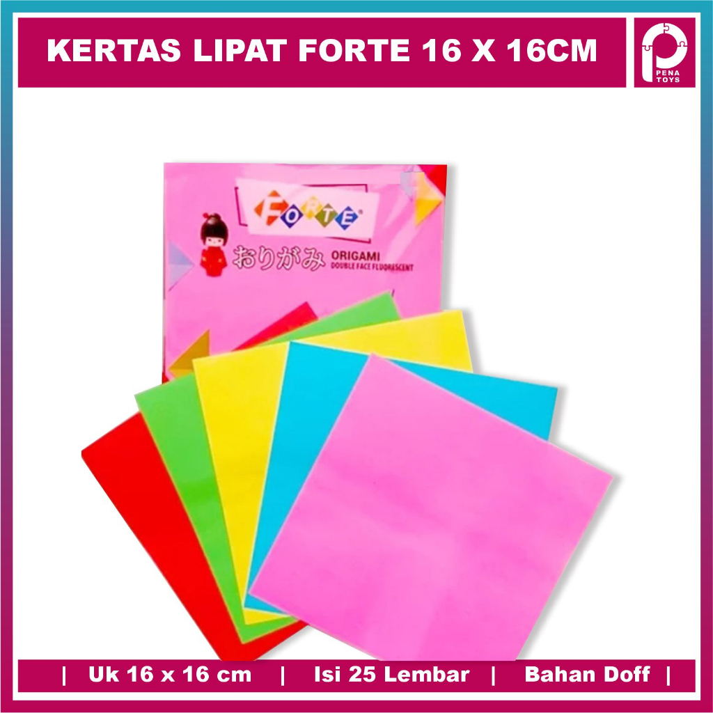 

Kertas Lipat ( Origami ) Forte 16 x 16 cm - 25 lbr