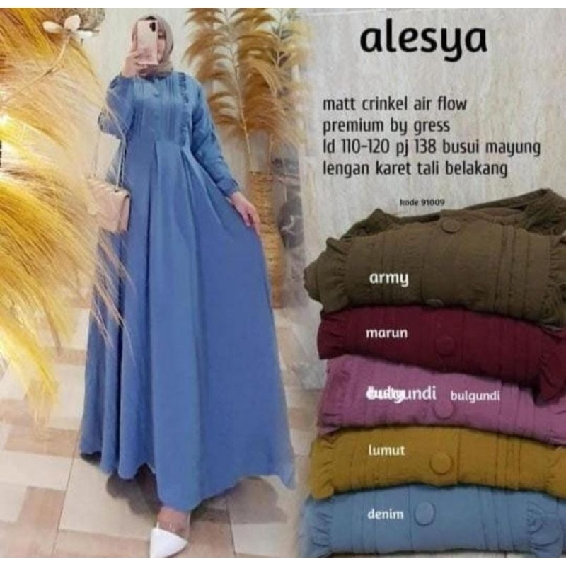 Gamis alesya bhn cringkel airflow ld 110