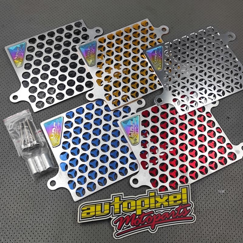 Cover radiator vario 125 150 pcx 150  emblem titanium vietnam