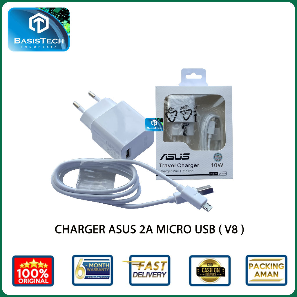 CHARGER ASUS MICRO USB SINGLE PORT 2A FAST BASISTECH ORIGINAL QUALITY