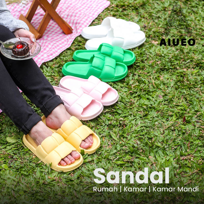 AIUEO | PROMO Sandal Import EVA Candy Color Indoor Outdoor Rumah Kamar Mandi Anti Slip Empuk Sendal Karet 965