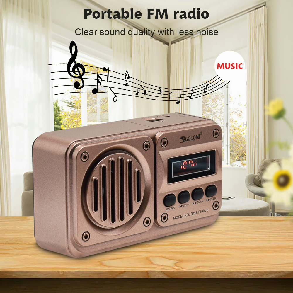 Radio Portabel RD-BT499VS/DR-925Z Baru AM / FM Mini Player Outdoor Broadcast Dengan panel surya Pembicara