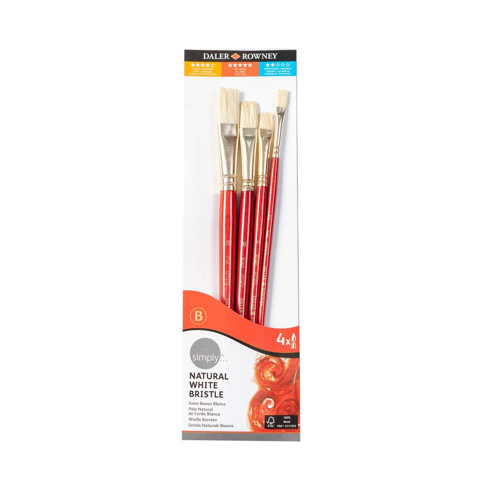 

Daler Rowney Simply Oil Bristle SH Brush Set 4pcs #1