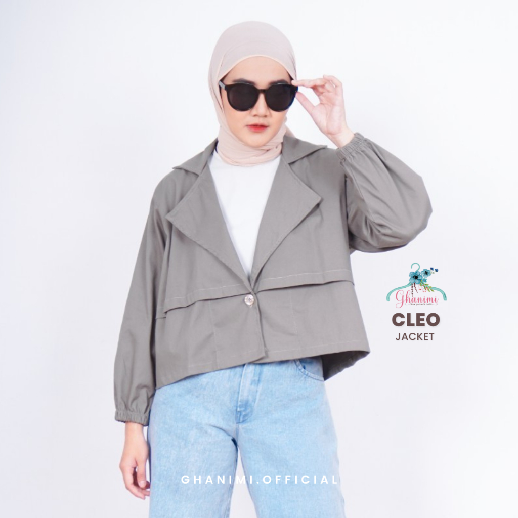 Ghanimi - Cleo Blazer / Jas Wanita Semi Formal / blazer polos timeless / blazer kerja crop top / blazer casual formal / blazer daily / jas kerja wanita /blazer wanita /atasan blazer wanita / atasan kerja /baju kerja wanita