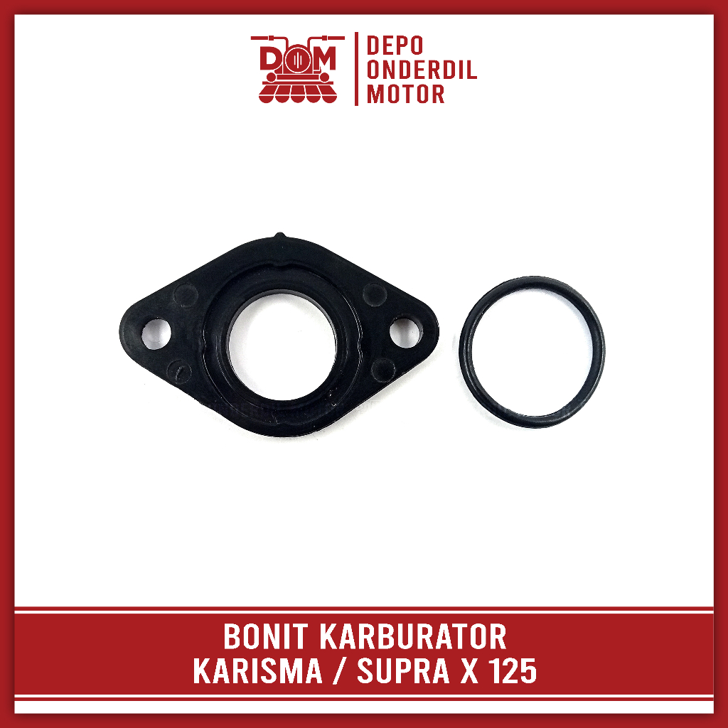 Bonit Karburator KARISMA + O RING (PSP) Ebonit Manipol Fiber Insulator Karbu HONDA SUPRA X125 KIRANA