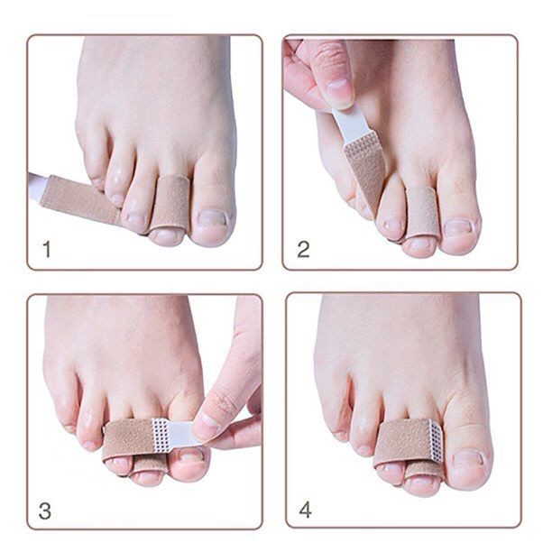 Pelurus Jari Kaki Velcro Wrap For Hammer Toe Treatment CorrectorFinger