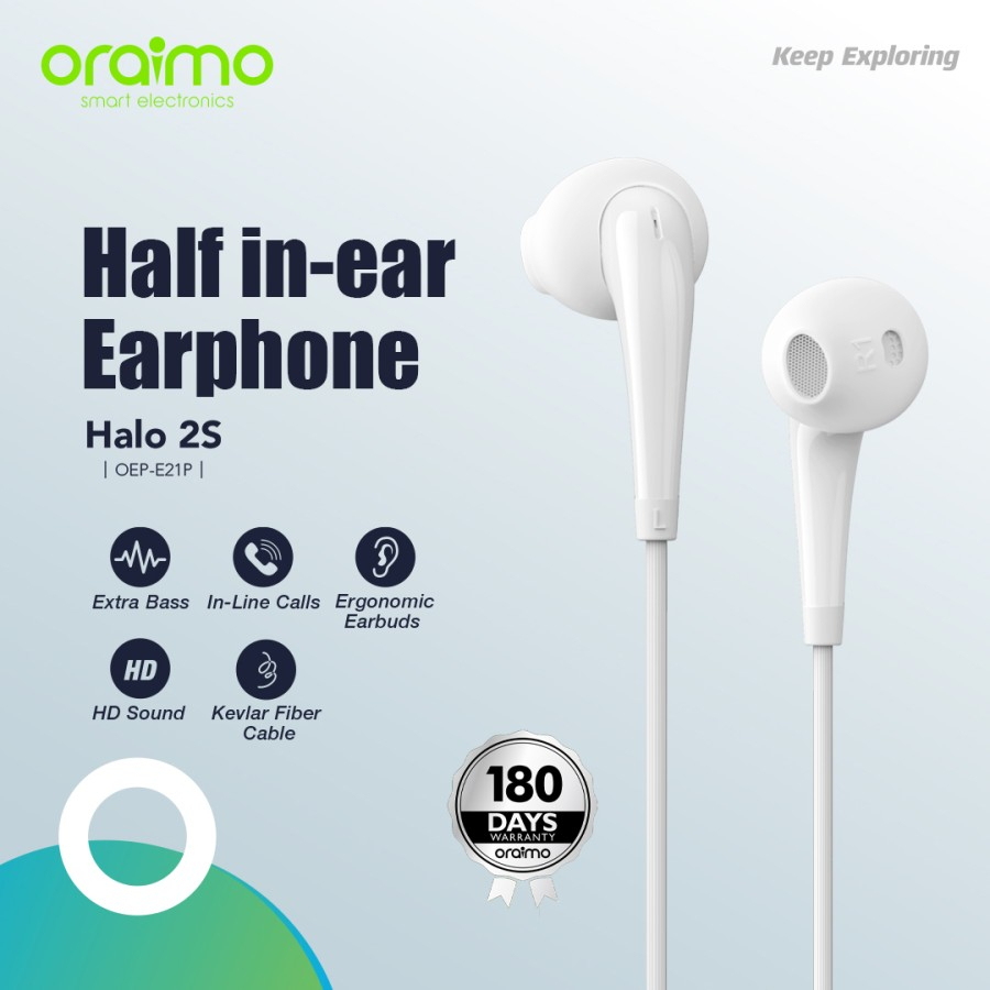 EARPHONE ORAIMO OEP-E21P HALO 2s WITH MIC LEGENDARY SOUND