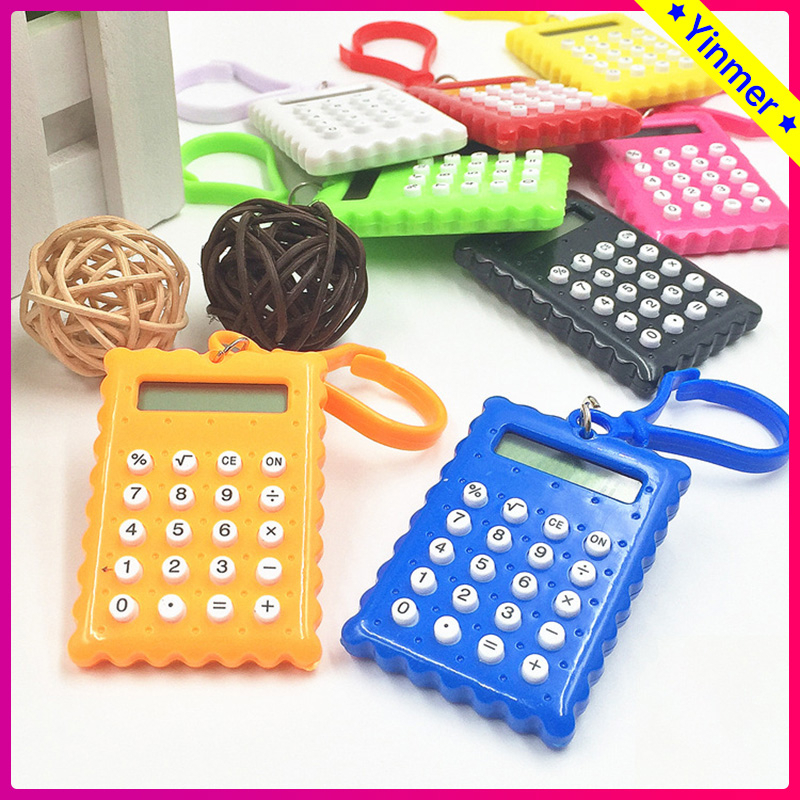 

COD✨ Kartun Korea Candy Kalkulator Mini Pelajar Kalkulator Portabel Ujian Gantungan Kunci Komputer brick design colourfull warna warni-Yinmer
