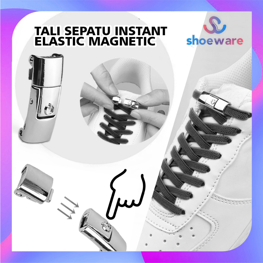 TALI SEPATU ELASTIS MAGNETIC SHOELACES PRAKTIS