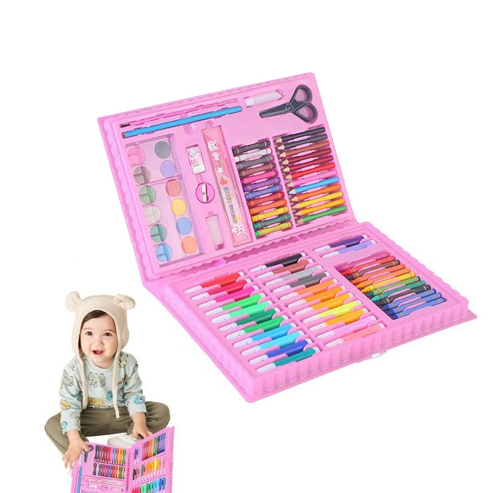 Set Alat Mewarnai Anak Colorful Childrens 86 PCS - ZF86 - Pink