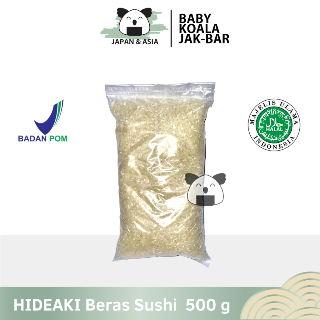 

HIDEAKI Beras Sushi Premium 500 g │ Japonica Rice for Kimbabb.