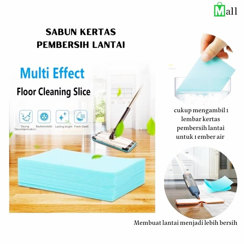 (MLTSTR) Sabun Pembersih Lantai Bentuk Kertas isi 30pcs /Sabun Pel / Sabun Kertas Portable